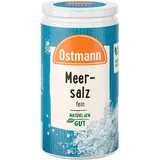 Ostmann Meersalz fein | Salzstreuer zum Nachwürzen bei Tisch | Mit praktischem Streuaufsatz | 90 g in der Streudose