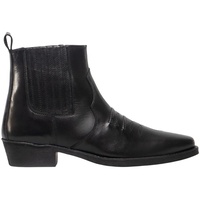 JONES Leather Ankle Cowboy Boots Distressed Black - 46.5 EU