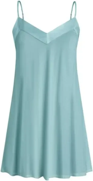 IZURIA Trägerkleid mit V-Ausschnitt, Pastelltürkis, Größe S