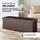 CASARIA Sitzbank Braun 115x38x38cm mit Stauraum faltbar