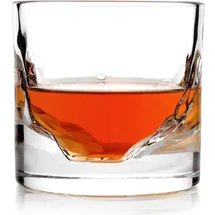 LIITON Schweres Kristall-Whiskeyglas-Set, dicke gefrierbare Bourbon-Gläser (je 1 lb), Premium-Whiskey-Geschenke für Männer, gefrorenes Kristall kühlt Cocktails