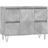 vidaXL Badschrank Betongrau 80x33x60 cm Holzwerkstoff