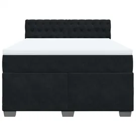 vidaXL Boxspringbett 140 x 200 cm Schwarz