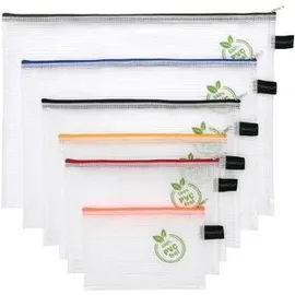 FolderSys Reißverschlussbeutel transparent/farbsortiert 0,20 mm, 1 Set