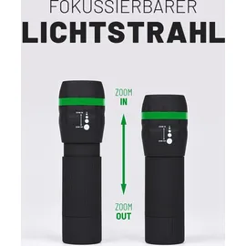 Absina greate 2x Mini Handlampe mit 60 Lumen - 110m Leuchtweite, - Kinder Taschenlampe klein - LED Taschenlampe Kinder batteriebetrieben