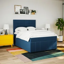 vidaXL Boxspringbett 140 x 200 cm Blau