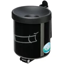 Proregal Robuster Ascher zur Wandmontage 0,6 Liter, HxBxT 10 x 9 x 9 cm Stahl Schwarz