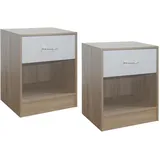 Hti-Living Nachtschrank Thekla 40 x 50 x 40 cm Beige