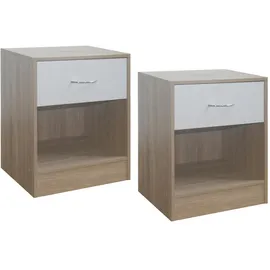 Hti-Living Nachtschrank Thekla 40 x 50 x 40 cm Beige