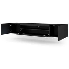 BIM Furniture Aura Lowboard 200 cm Schwarz Matt MDF