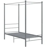 VidaXL Himmelbett Grau Metall 90x200 cm726638