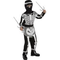 Funidelia | Ninja Zombie-Skelett Kostüm für Jungen Untoter, Halloween, Horror - Kostüm für Kinder & Verkleidung für Partys, Karneval & Halloween - Größe 3-4 Jahre - Schwarz