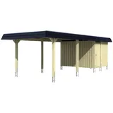 SKANHOLZ Wendland Einzel-Carport 3,62 x 8,70 m weiß inkl. Abstellraum