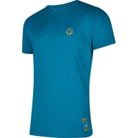 La Sportiva Herren Climbing on the Moon T-Shirt Men turchese/giallo M
