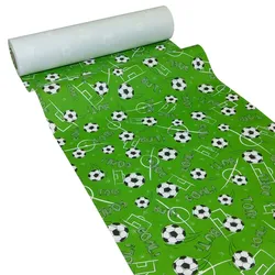 JUNOPAX Papiertischläufer Fußball 50m x 0,40m, nass- und wischfest