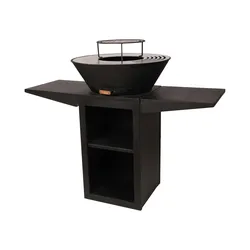PURLINE Stahlgrill Schwarz mit Grillplatte 60 cm EFP57B