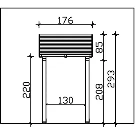 SKANHOLZ Vordach Potsdam 4 176 x 156 cm weiß