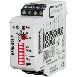 Metz Connect MFRk-E08 F. Produktfarbe: Weiß. AC Eingangsspannung: 230 V, AC-Ausgangsspannung: 250 V., Relais