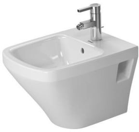 Duravit Wand-Bidet COMPACT DURASTYLE mit Überlauf, Hahnlochbank, 370 x 480 mm, 1 Hahnloch weiß