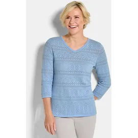 GOLDNER Rundhalspullover Blau 19