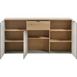 Innostyle INA Sideboard 180 x 90 x 45 cm Schilfgrün / Artisan Eiche