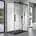 Schwarz 80x100x195cm Klarglas Soft-Close Nano-Beschichtung Rav12K