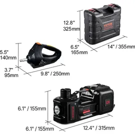 Vevor Wagenheber Stahlrohr schwarz 5 t