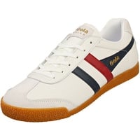 GOLA Unisex Harrier Leather Sneaker, White/Navy/Red, 42 EU - 42 EU