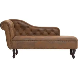 vidaXL Chaiselongue Kunstleder 0 x 0 x 0 cm Braun