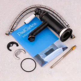 PaulGurkes Nostalgie Wasserhahn Einhandmischer Retro Waschtischbatterie Retro Schwarz Kupfer