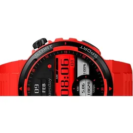 Zeblaze Ares 3 Plus BT 0 mm Kunststoffgehäuse Rot Sportarmband Rot One Size