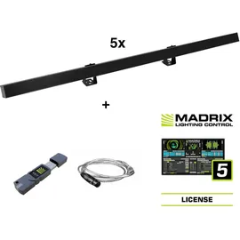 Eurolite Set 5x LED PR-100/32 Pixel DMX Rail Schwarz