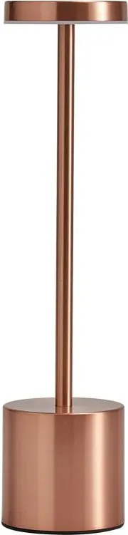 LED Tischlampe, kabellos, 1800 mAh Akku, Touch, dimmbar, Tischlampen batteriebetrieben, aufladbar, Eisen & Acryl, 3 Farbtemperaturen, für Outdoor, Nachttisch, Esstisch, Schreibtisch – Roségold
