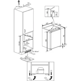 Beko B1854N Einbaukühlschrank (110 l, 866 mm hoch, Weiß)