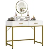 Homcom Schminktisch Weiß Holzwerkstoff, 100x137.5x50 cm, Schlafzimmer, Schminktische