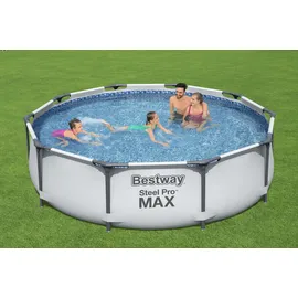 BESTWAY Steel Pro Max Frame Pool 305 x 76 cm lichtgrau