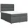 vidaXL Boxspringbett 140 x 200 cm Dunkelgrau