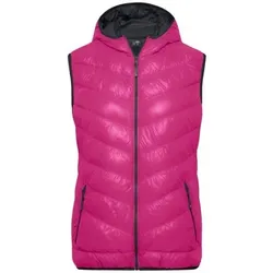 Damen Sommer Daunenweste JN1061, magenta/graphit, Größe XXL - rosa - XXL