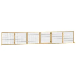 PawHut Hundegitter klappbar 1 Stück Naturholz Beige 70 cm