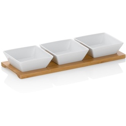 Schalen-Set Philipa Porzellan weiß 4tlg 33,5x12,0x5,0cm