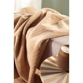 Biederlack Feel Kuscheldecke 150 x 200 cm Beige/Braun