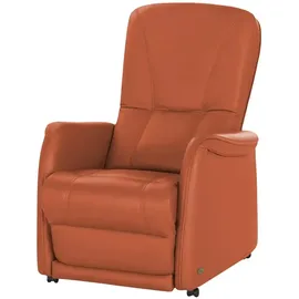 HIMOLLA Fernsehsessel 7568 Leder 77 x 110 x 93 cm Orange elektrisch