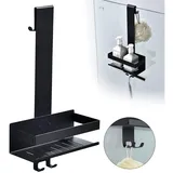 stilvora Duschablage Badregal Badezimmerregal Wandregal aus Edelstahl,Rostfrei für Rahmenlos Glastür Duschwand