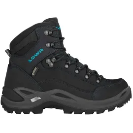 Lowa Renegade GTX Mid Damen Wide Asphalt/Türkis 37