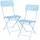 [en.casa] en.casa Klappstuhl Sande 84,5 x 42 x 50 cm himmelblau 2 St.