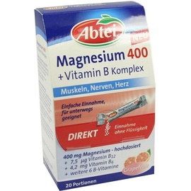 Abtei Magnesium 400 + Vitamin B Komplex Granulat 20 St.