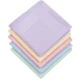 HOULIFE 5 Stücke Damen Taschentücher aus Reiner Baumwolle mit Spitzen 40x40cm 5 Farben für Alltagsgebrauch&Hochzeit - Einheitsgröße