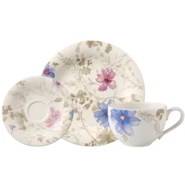 Villeroy & Boch Mariefleur Gris Basic Kaffeeservice 18-tlg. weiß floral