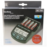 Technoline Schnell-Ladegerät BC 700 mit Entladefunktion und LCD-Display