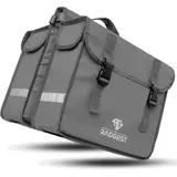 radgeist Doppeltasche Gepäckträgertasche grau